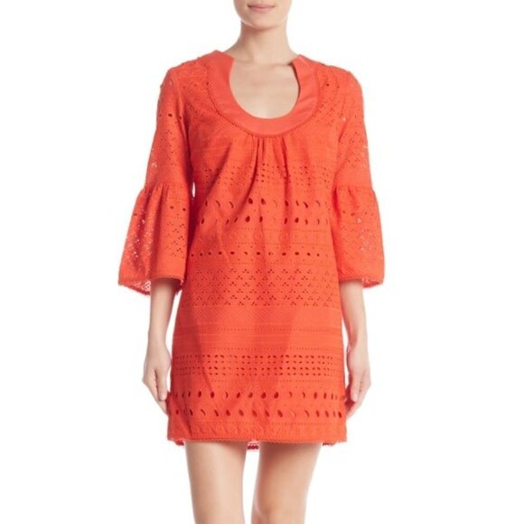 Trina Turk Bonita Embroidered Eyelet Dress - Picture 1 of 3